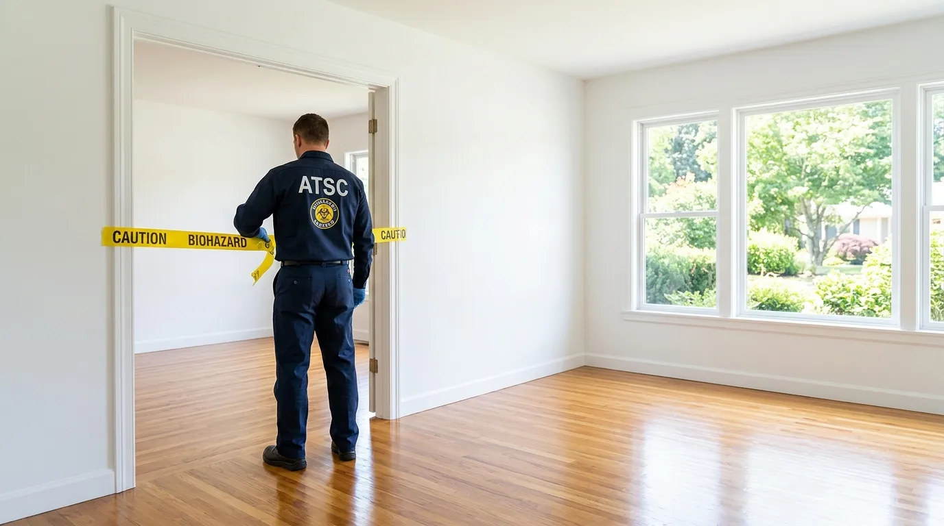 Certified biohazard cleanup crew performing Crime Scene Cleanup in North Bath